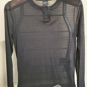 Mappin Sheer Black Pure Silk Top